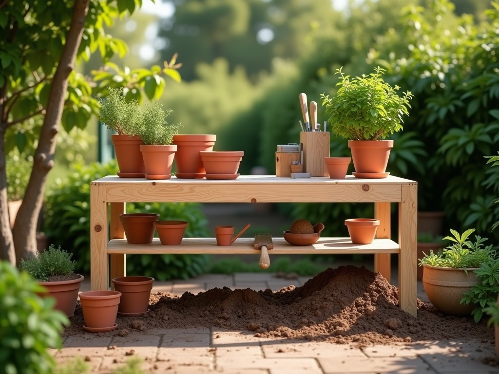 DIY Potting Bench Plans With Storage